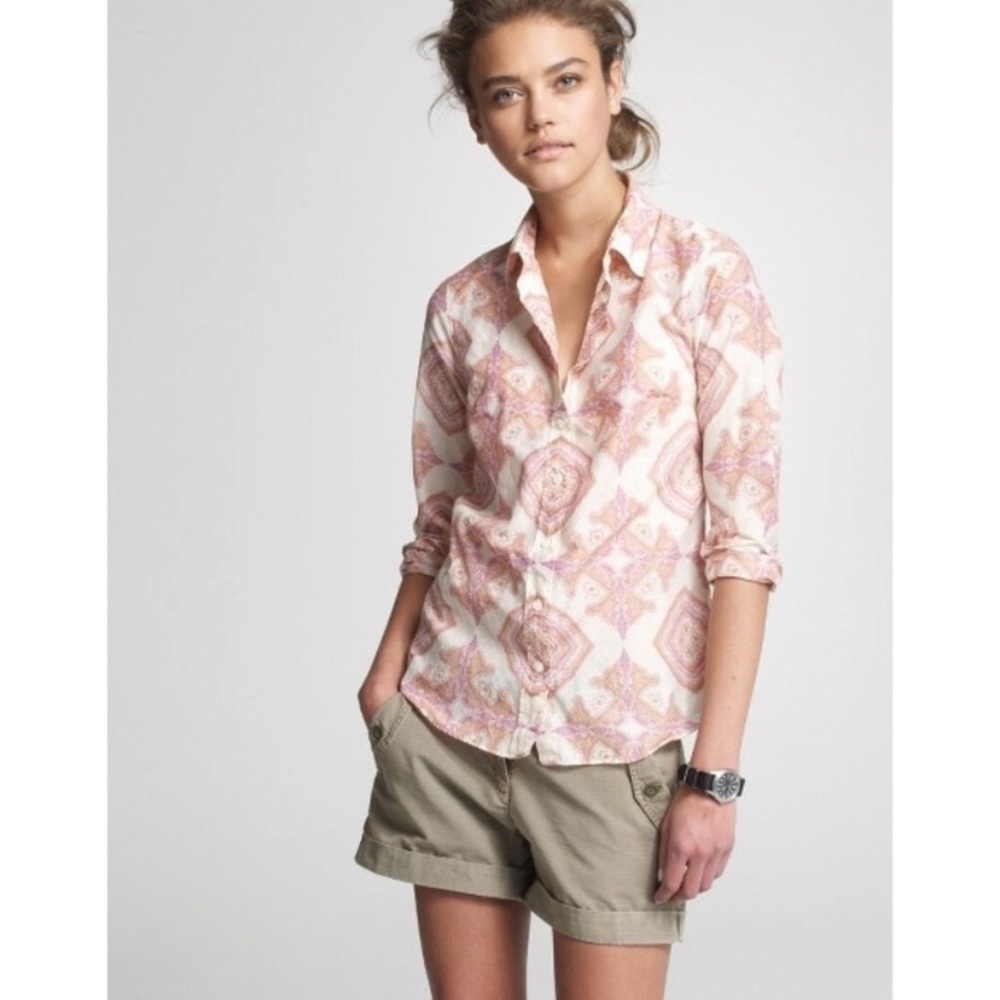 J.Crew button up Blouse EUC sz 8